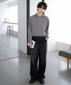 WEGO 【25年秋冬新作/ユニセックスITEM/SMLサイズ展開】別注USPOLOラインポロシャツ（長袖）