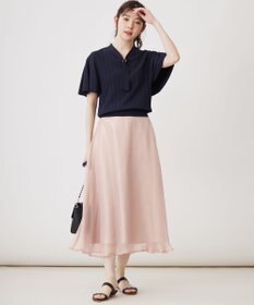 ANY SIS 【UVケア】ボウタイフレアスリーブ ニット