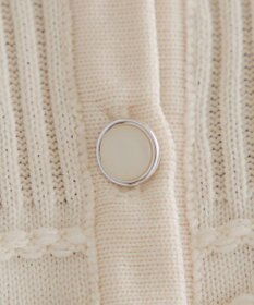 Tiaclasse 【洗える】ボーダー編みニットカーディガン