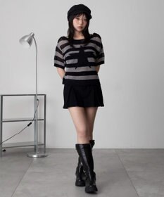 WEGO オフショルメッシュニット（S）