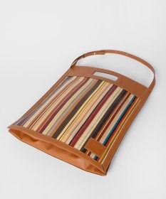 Paul Smith シグネチャーストライプラフィア ハンドバッグ