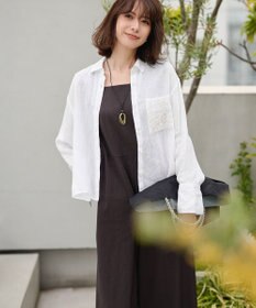 新品　タグ無し　23区　リネンレーヨンストレッチ サロペット 38 23区 サロペット オーバーオール 「CLASSY.6月号掲載/洗える