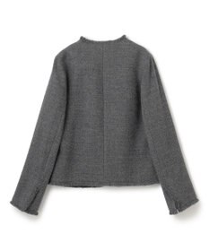 BEIGE， MILLAM / フェイクレザーパッチツイードジャケット