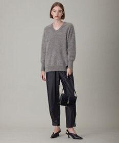 ICB 【洗える】 ライトフェイクレザー バレルパンツ