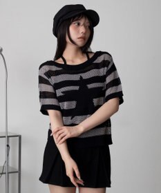 WEGO オフショルメッシュニット（S）