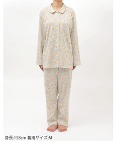 Wing パジャマ 綿100%(本体) スムース素材 長袖 長ズボン レディース EP7046 ウイング／ワコール