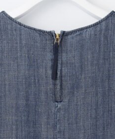 自由区 【洗える・XSサイズあり】テンセルリネンデニム  ブラウス