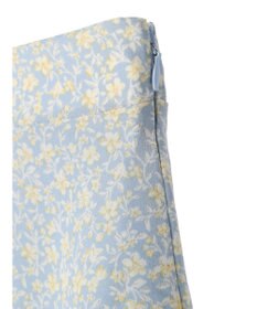 earth music&ecology フラワープリントフレアスカート