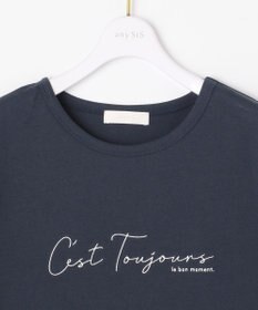 ANY SIS S 【美人百花6月号掲載】フレンチスリーブロゴ Tシャツ
