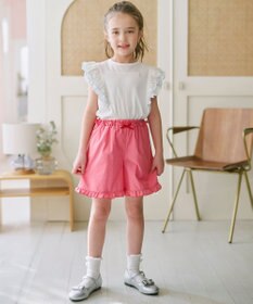 組曲 KIDS 【110-140㎝】 フルールフリルTシャツ