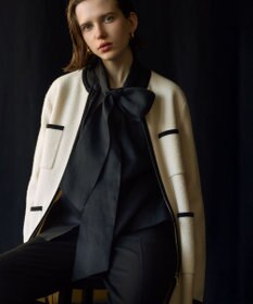 23区 S 【見上愛さん着用/洗える】シアービエラ ボウタイ ブラウス