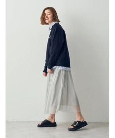 YECCA VECCA ラメチュールギャザースカート