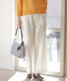 J.PRESS LADIES S 【洗える】20チノストレッチ ワイドパンツ