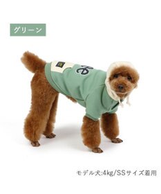 PET PARADISE Ｌｅｅ サガラ刺繍 パーカー  《グリーン》 小型犬