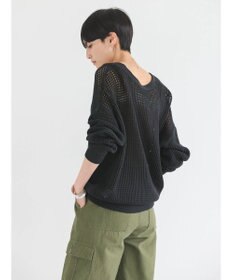 AMERICAN HOLIC ２ＷＡＹメッシュ編みニットカーディガン