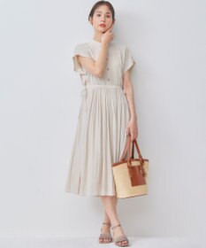 組曲 ギャザーライトデシン ワンピース