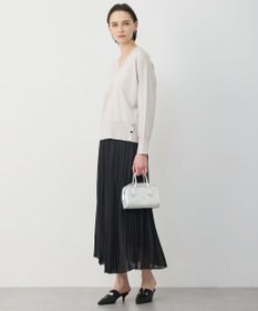 ICB クリアレーヨンストレッチ Vネックニット