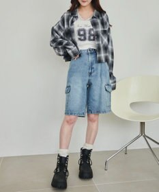 WEGO ヴィンテージウォッシュカーゴハーフパンツ