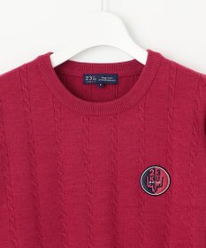 23区GOLF 【WOMEN】【洗える】ストレッチカラー ニット