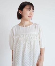 Green Parks フェザージャガードドッキングブラウス