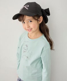 ANY KIDS 【日よけ付き】2WAYリボン刺繍キャップ