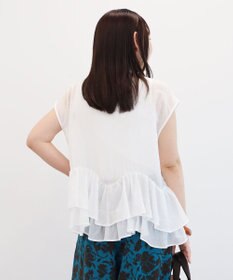 Green Parks ノースリーブフリルブラウス