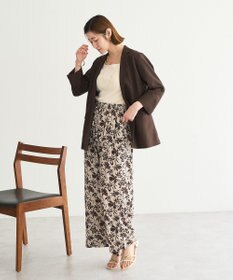 YECCA VECCA アートプリントスリットワイドパンツ