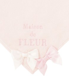 Maison de FLEUR バイカラーリボンタオルハンカチ