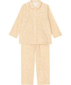 Wing パジャマ 長袖 長ズボン 綿100% 二重ガーゼ素材 ゆったりシルエット 通気性（身生地部） 吸汗速乾性（身生地部） シャツタイプ レディース EP5060 ウイング／ワコール