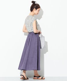 ANY 【ウエストゴム】シャンブレーライク スカート