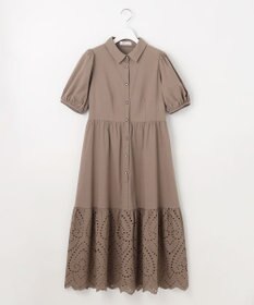 Feroux 刺繍入りシャツ ワンピース