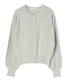 earth music&ecology ミニシャギーパールボタンカーディガン