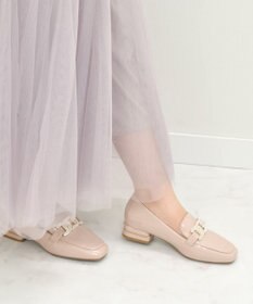 Bridget Birkin 【Bridget Birkin】パールヒールビジューバックルローファー