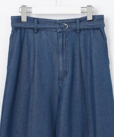 Feroux ベルト付き テンセルデニム ワイドパンツ