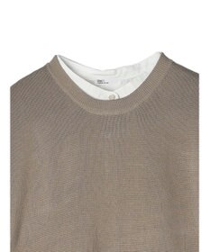 CRAFT STANDARD BOUTIQUE 【洗える】ニットベスト+シャツワンピースSET-B