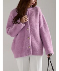 Te chichi ダブルフェイスフェザーカーディガン