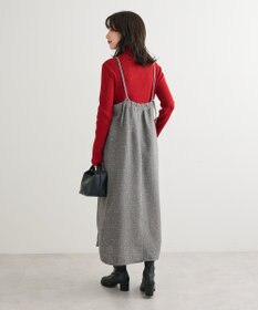 Green Parks フロントＺＩＰツイードキャミワンピース