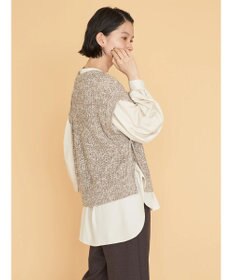 AMERICAN HOLIC ＳＥＴ　ボリュームスリーブシャツ＋ニットベスト