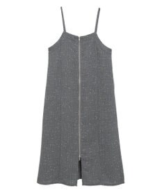 Green Parks フロントＺＩＰツイードキャミワンピース