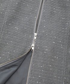 Green Parks フロントＺＩＰツイードキャミワンピース