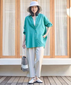 ANY 【ウエストゴム/UVケア/接触冷感】清涼リラックスワイドパンツ