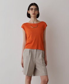 GRACE CONTINENTAL スパンコールリブトップ