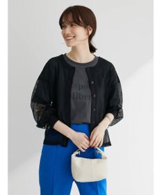 Green Parks ・ＥＬＥＮＣＡＲＥ　ＤＵＥ　２ｗａｙメッシュカーディガン