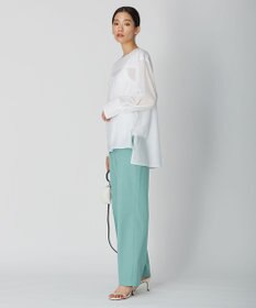 ICB 【洗える】テンセルコットンローン スクエアネックブラウス