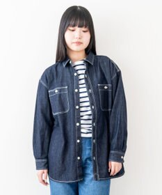caqu work shirts ゆったりシルエットなワークシャツ
