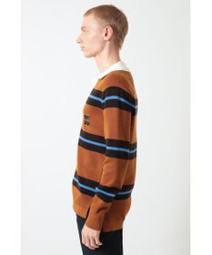 DAKS Vネックボーダーニットトップス