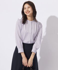 J.PRESS LADIES 【WEB限定カラーあり】ストライプジャカード バンドカラー カットソー
