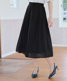 Tiaclasse L 【セットアップ対応・洗える】シアーチェックフレアスカート