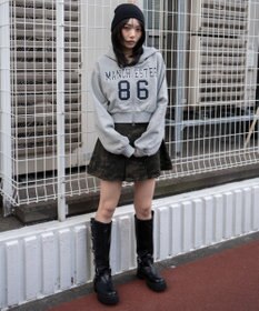 WEGO グラフィックショートZIPパーカー