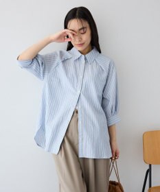 CRAFT STANDARD BOUTIQUE ストライプラグランタックシャツ